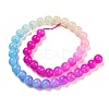 Spray Painted Crackle Glass Beads Strands DGLA-C002-10mm-05-1