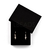 Brass Micro Pave Cubic Zirconia Huggie Hoop Earrings EJEW-JE04228-01-3