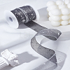 10 Yards Silver Stamping Star Organza Ribbons SRIB-LP0001-09A-1