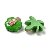 Plant Theme Opaque Resin Cabochons RESI-Q228-04-2