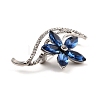 Flower Alloy Rhinestone Brooch JEWB-O009-15-3