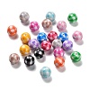 Spray Painted Opaque Acrylic Beads OACR-P030-07A-M-1