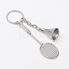 Badminton & Racket Brass Keychain KEYC-L011-05-1