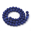 Synthetic Lava Rock Beads Strands X-G-S277-6mm-04-2