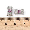 Brass Micro Pave Cubic Zirconia Screw Clasps KK-H202-15P-3