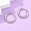 Tarnish Resistant 304 Stainless Steel Huggie Hoop Earrings EJEW-F111-20mm-P-5