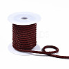 Braided Cowhide Leather Cord NWIR-N005-01A-6mm-4