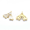 Eco-Friendly Brass Charms KK-P155-27-NR-3