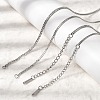 12Pcs 2.2MM 304 Stainless Steel Twisted Chain Necklaces for Men Women NJEW-H093-17P-04-3