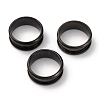 201 Stainless Steel Grooved Finger Ring Settings STAS-TAC0001-10A-B-5