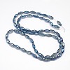 Electroplate Crystal Glass Rice Beads Strands EGLA-F042-A07-3