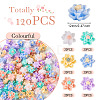 120Pcs 6 Colors Opaque Resin Cabochons CRES-TA0001-28-5