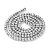Electroplate Glass Beads Strands GLAA-H021-01B-FP08-4