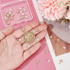 GOMAKERER 30Pcs 2 Colors Cross Alloy Rhinestone Cabochons MRMJ-GO0001-05-3