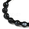 4Pcs 4 Colors Baking Paint Glass Round Beads Braided Bead Bracelets BJEW-JB11974-5