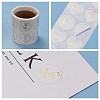 Heart and Flat Round with Word Love Valentine's Stickers Self Adhesive Tag Labels DIY-E023-05-4