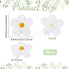 8Pcs Daisy Flower Wool Felt Fabric Costume Accessories AJEW-PH0008-82A-2