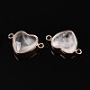 Natural & Synthetic Mixed Stone Love Heart Pendants G-T138-205M-G-3