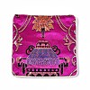 Chinese Brocade Tassel Zipper Jewelry Bag Gift Pouch ABAG-WH0005-46N-3