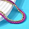 Brass Beaded Double Strand Bracelets BJEW-U040-02G-01-3