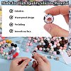 89Pcs Colorful Pattern Printed Silicone Beads Sets SIL-SZ0002-54D-4