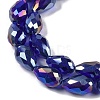 Transparent Electroplate Glass Beads Strands EGLA-N013-T4mm-B07-3