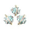 Ocean Themed Hand Painted Ceramic Porcelain Pendants PR-CBA0027-05G-08-1