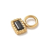 Ion Plating(IP) 304 Stainless Steel with Rhinestone Charms STAS-G351-11G-3
