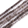 Natural Smoky Quartz Beads Strands X-G-R475-031-1