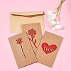 3 Sets Kraft Paper Greeting Cards AJEW-FS0001-27A-8