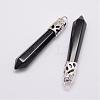 Natural Obsidian Big Pointed Pendants G-D860-C33-P-1