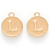 Golden Plated Alloy Enamel Charms X-ENAM-S118-06L-1