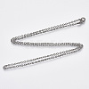 Brass Cable Chains Necklace Making MAK-N029-01B-4