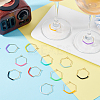 Hexagon 316 Stainless Steel Hoop Wine Glass Charms AJEW-PH01574-5
