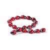 Handmade Lampwork Beads Strands with Bubble bag LAMP-YW0001-01-3