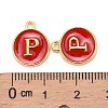 Golden Plated Alloy Enamel Charms X-ENAM-S118-03P-3
