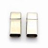 Mixed Styles Glazed or Matte Rectangle 304 Stainless Steel Magnetic Bracelet Clasps STAS-I011-05B-1