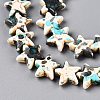 Spray Painted Synthetic Turquoise Beads Strands UNKW-T001-11H-3