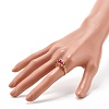 Electroplate Faceted Glass Beads Finger Rings RJEW-TA00014-5