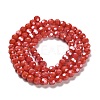 Electroplate Opaque Glass Beads Strands EGLA-A035-P6mm-A03-2
