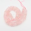 Natural Rose Quartz Faceted Rondelle Bead Strand G-P081-01-2