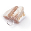 Natural Freshwater Shell Charms PALLOY-JF01352-05-4
