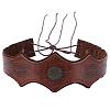 PU Leather & Alloy Headbands Hair Accessories for Women Girls OHAR-WH20009-02B-02-1