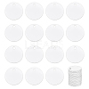 30Pcs Blank Double-sided Heat Transfer Aluminium Pendants DIY-BC0012-89B-1