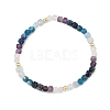 Natiral Mixed Gemstone & Electroplate Non-magnetic Synthetic Hematite Beads Stretch Bracelets for Women BJEW-JB14066-3