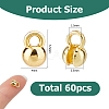 60Pcs Brass Bead Tips KK-HS0002-06-2