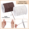 2 Rolls 2 Colors Waxed Cotton Cords YC-PH0001-52G-2
