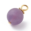 Frosted Natural & Synthetic Gemstone Charms PALLOY-JF01386-4