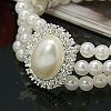 Gift for Valentines Day to Girlfriend Acrylic Pearl Wedding Bracelets BJEW-E041-4-2
