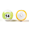 Opaque Resin Billiards Beads X-RESI-T057-01-3